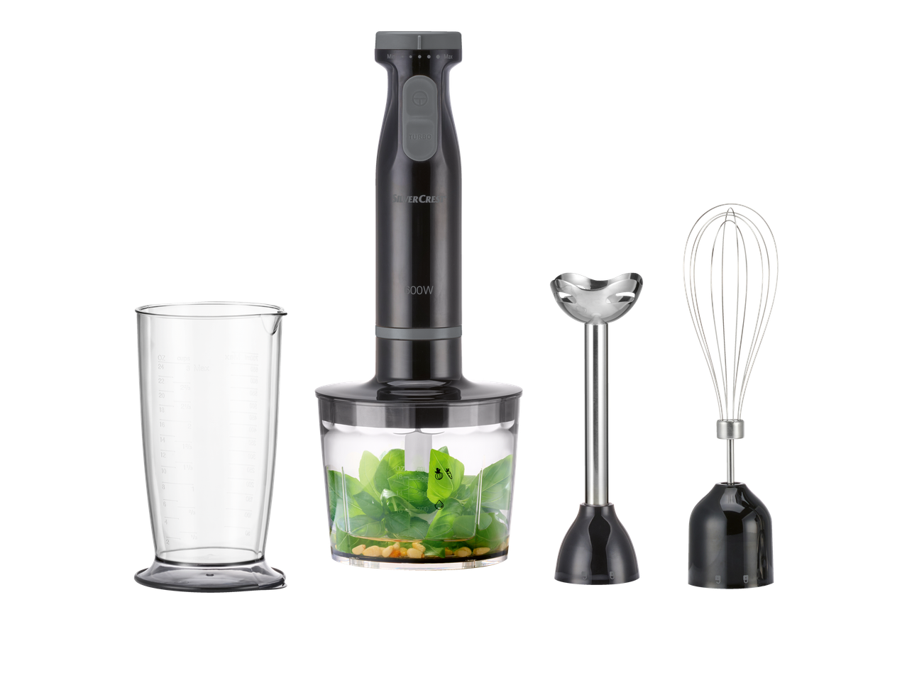 SILVERCREST® KITCHEN TOOLS Blender ręczny 600 W z zestawem akcesoriów