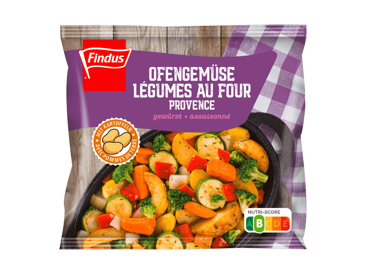 Ofengemüse Provence mit Kartoffeln, gewürzt, Nutri-Score A.