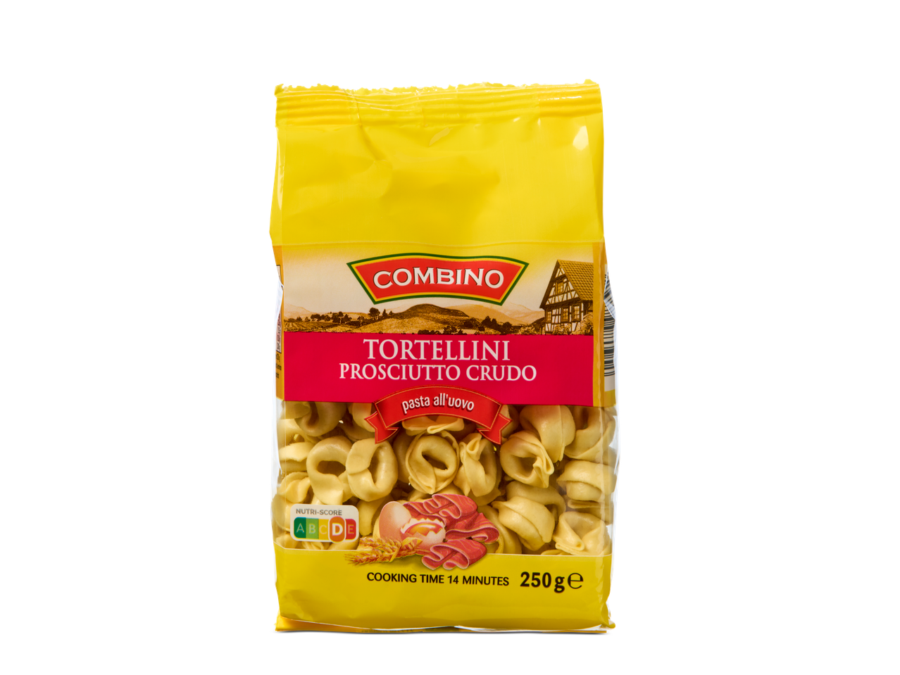 Combino tortellini met rauwe ham: eipaste, 250g.