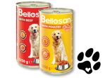 Кучешка храна Bellósan: консерви с говеждо и птиче месо.