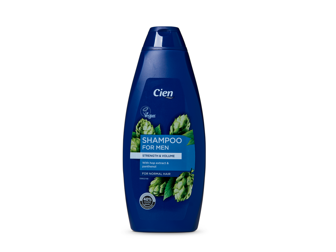 Cien shampoo voor mannen, voor normaal haar, met hop extract en panthenol.