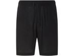 Shorts neri in lino, con coulisse in vita.