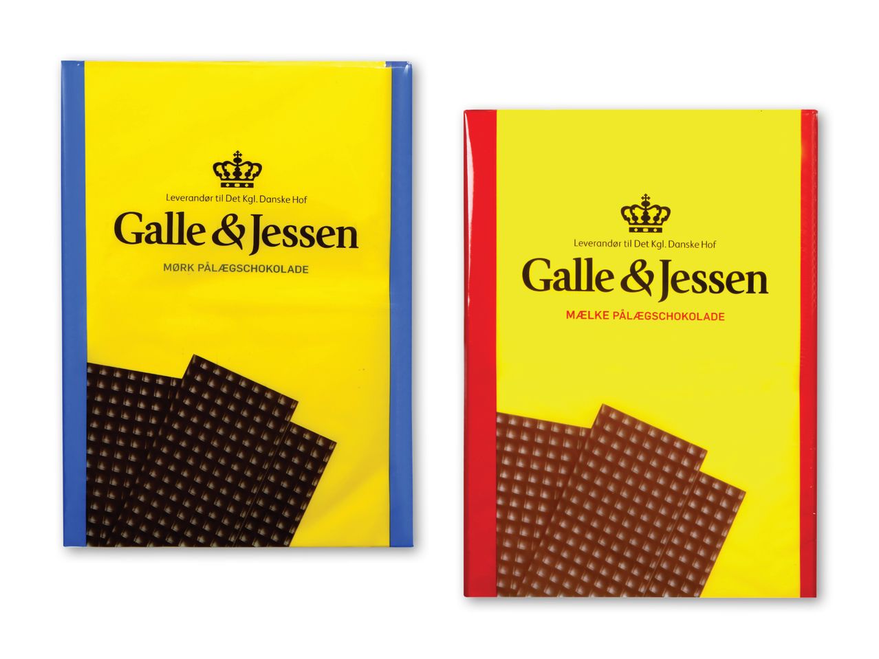 To pakker Galle & Jessen chokolade.