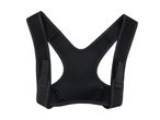 Black posture corrector with mesh fabric and adjustable straps