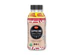 Klar til at drikke cappuccino med XXL-mærkning og 'Delicious & Smooth'-tekst.