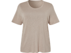 ESMARA bež lanena majica s kratkimi rokavi