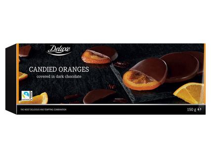 Kandírozott narancs étcsokoládéba mártva*