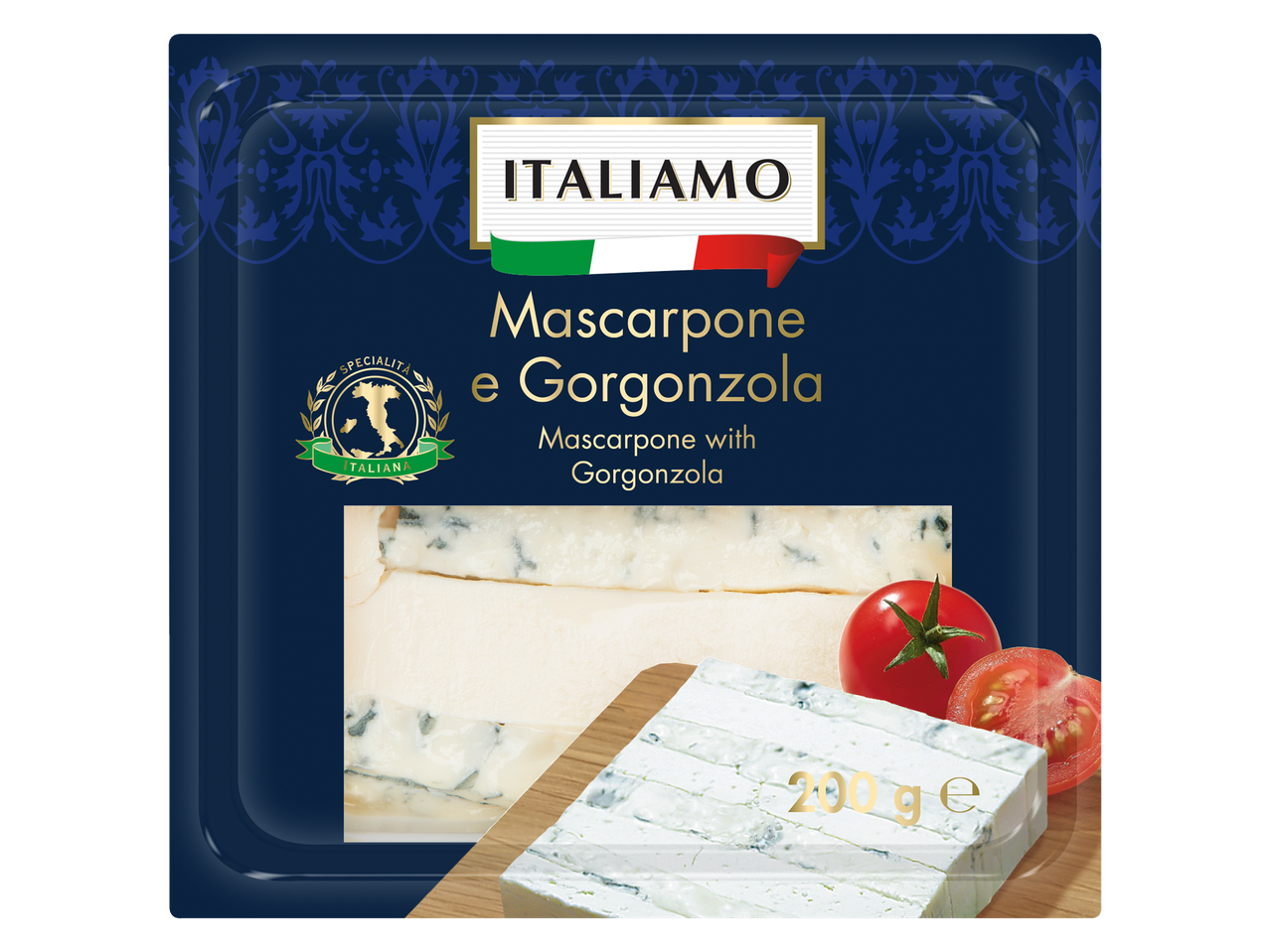 Italiamo Mascarpone e Gorgonzola kaas, 200g.