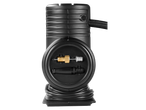 Ultimate Speed mini compressor with accessories, on a black background.