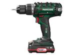 Parkside cordless drill with a battery pack attached.
