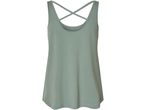 Sage green criss-cross back tank top.