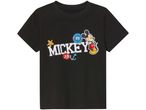 Black Mickey Mouse graphic t-shirt for kids
