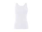 A plain white women's tank top.