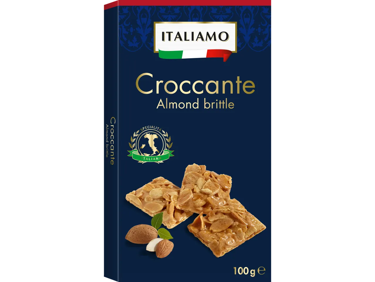 ITALIAMO Croccante: amandelkrokant, 100g.