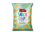 En pose sprøde snackchips med smag af creme fraiche og løg.