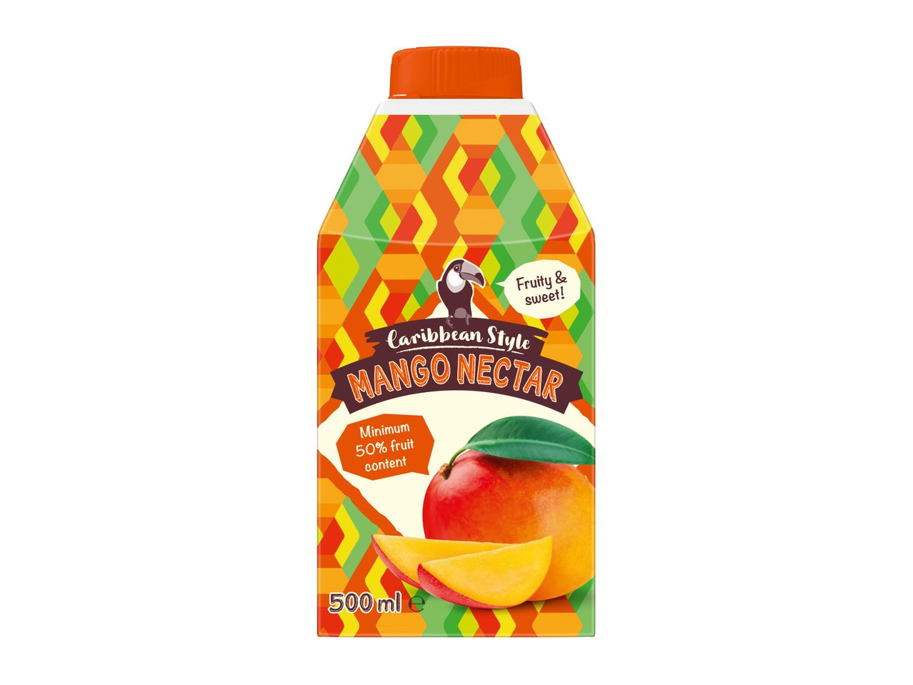 A bottle of Del Monte Mango Nectar.