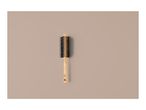 A Cien Beauty round hairbrush with a wooden handle and black bristles.