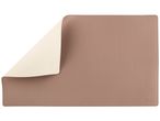 Napperon réversible rose et beige avec logo Crelanndo