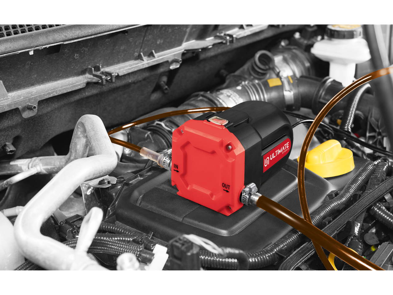 ULTIMATE SPEED UOP 12 C1 oil pump in the engine compartment.