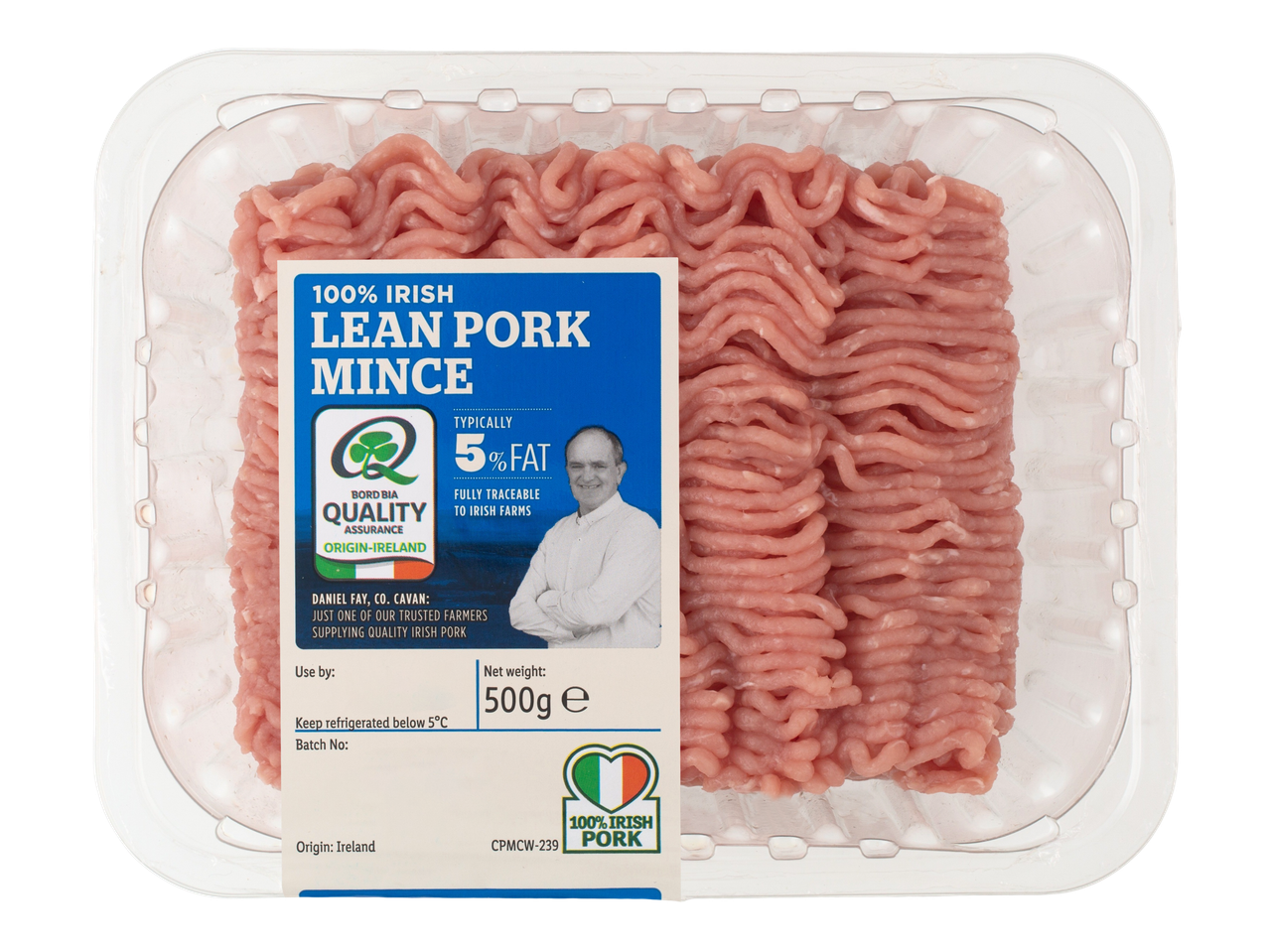 Pack of 100% Irish Lean Pork Mince, 500g