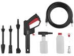 Комплект за водоструйка Parkside с пистолет, маркуч, бутилки и дюзи.
