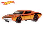 Hot Wheels orange car model.