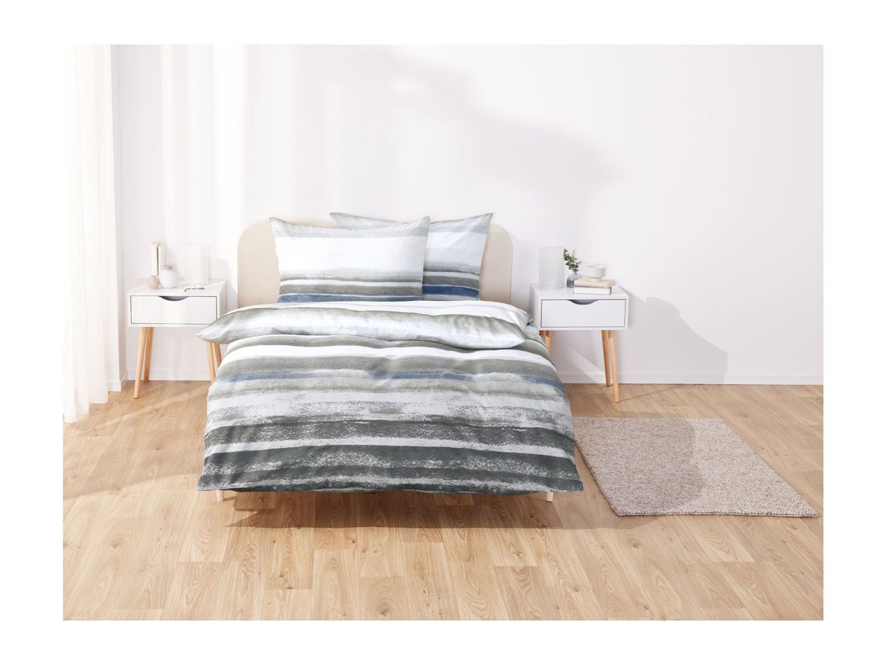 Go to full screen view: Livarno Home Renforcé Duvet Cover Set - Double - Image 3