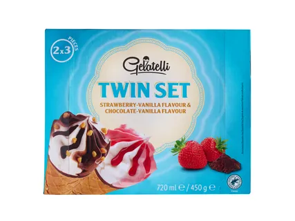 Înghețată la cornet twin set