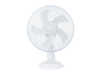 Balts Tronic galda ventilators ar četriem ātruma iestatījumiem.