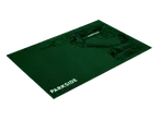 Tappeto verde con logo Parkside e contorno di un trapano.