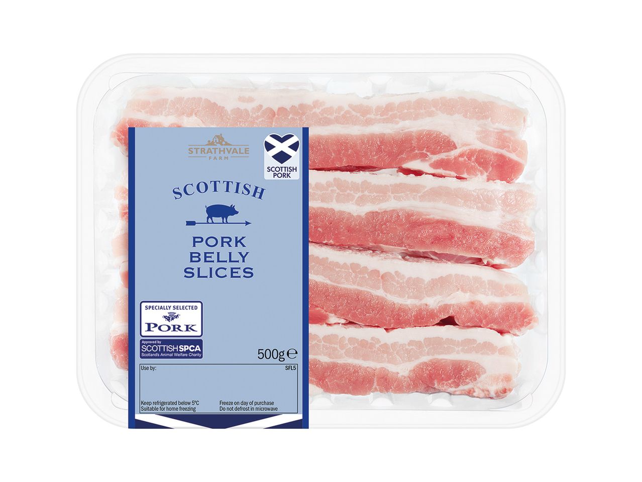 Go to full screen view: Strathvale Farm Scottish Pork Belly Slices - Image 1