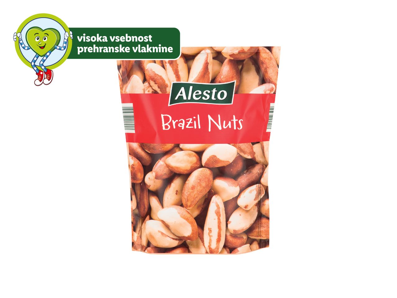 Alesto brazilski oreščki v embalaži.