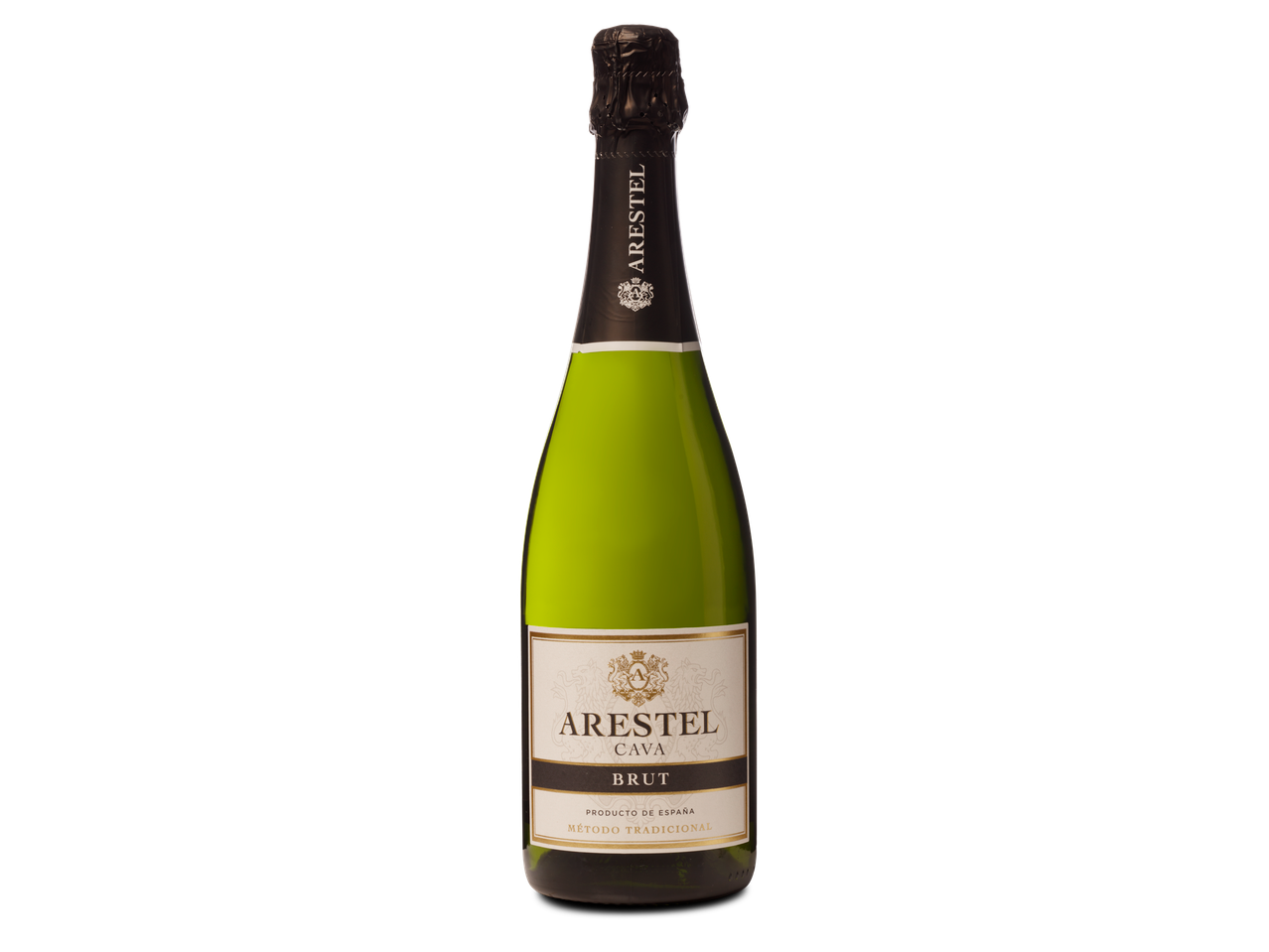 Fles Arestel Cava Brut mousserende wijn.