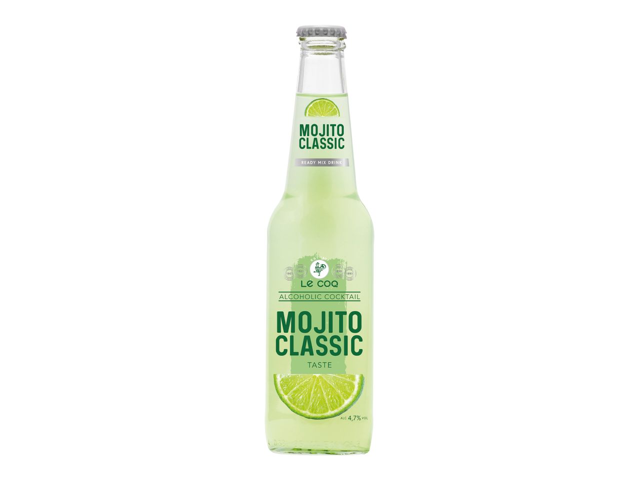 Alkohol Le Coq Mojito Classic v lahvi.