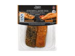 Geräucherter Lachs Duo mit Pilzwürzmischung und Spicy Orange, 2x125g, aus Norwegen.