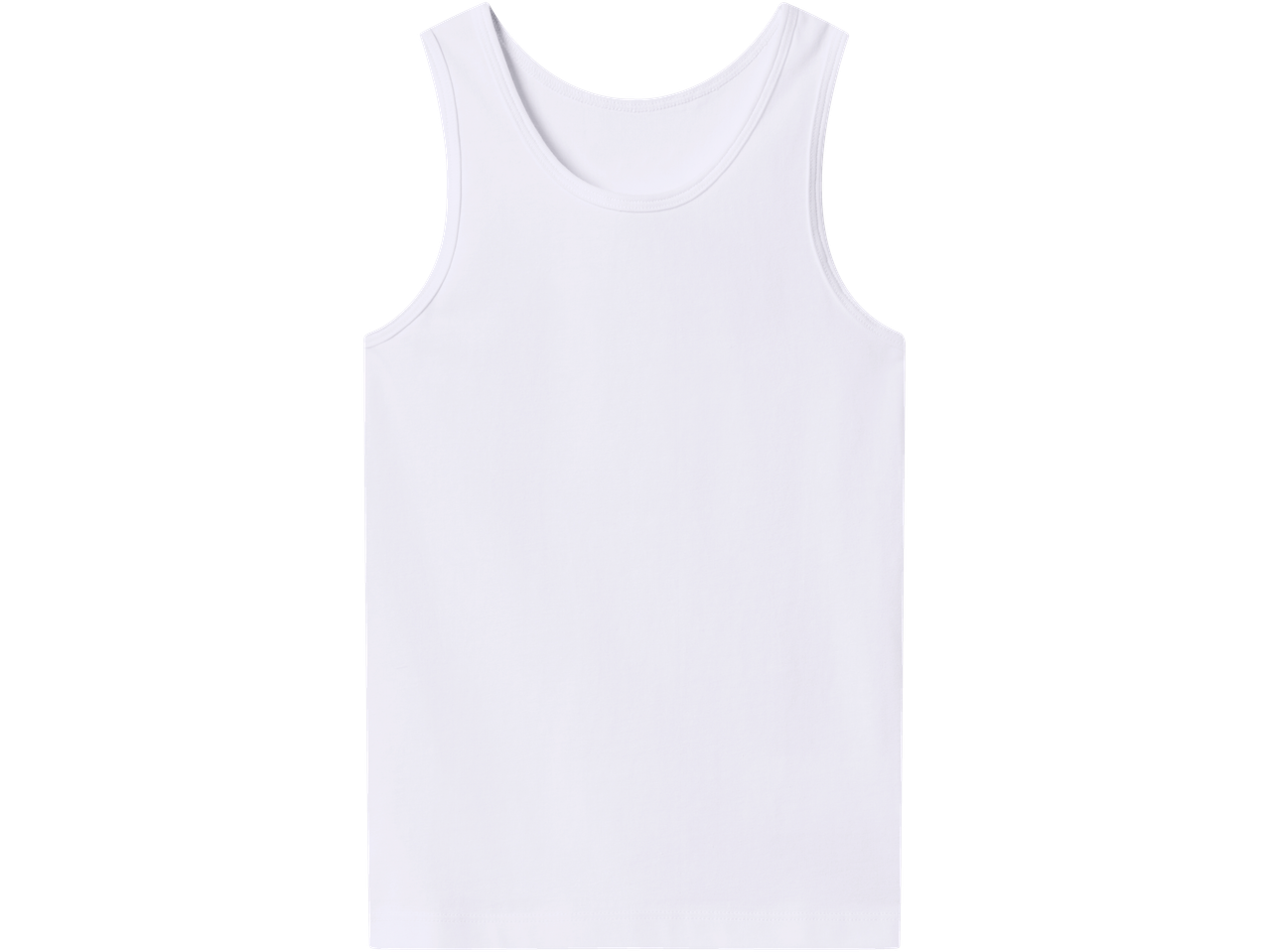 lupilu® Kids' Vest in white, a simple and comfortable sleeveless top.