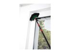 Corner duster with telescopic handle cleaning a window frame