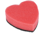 Κόκκινο σφουγγάρι μπάνιου σε σχήμα καρδιάς από την JES COLLECTION.