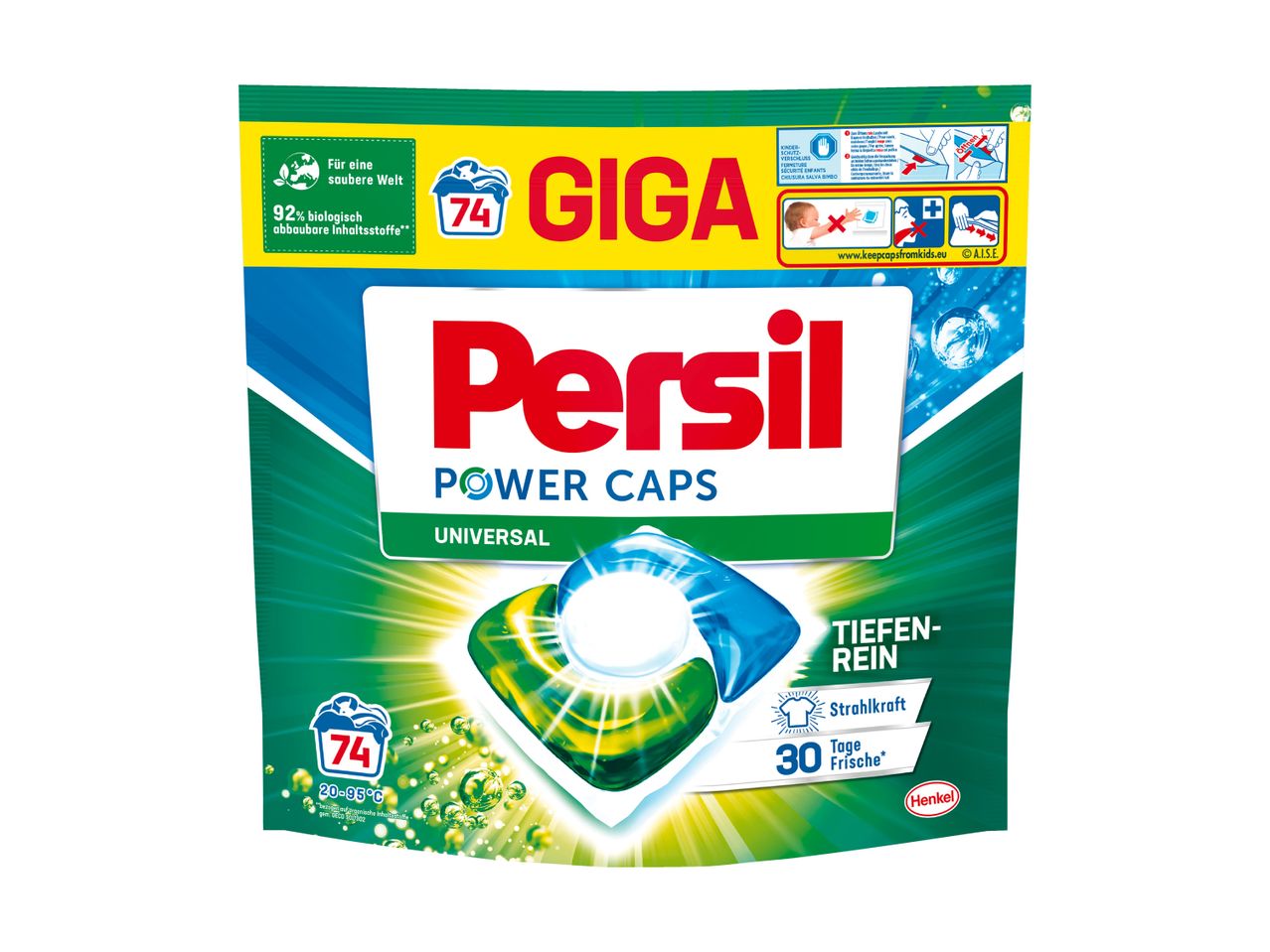 Persil Giga Power Caps: lessive universelle, 30 jours de fraîcheur.