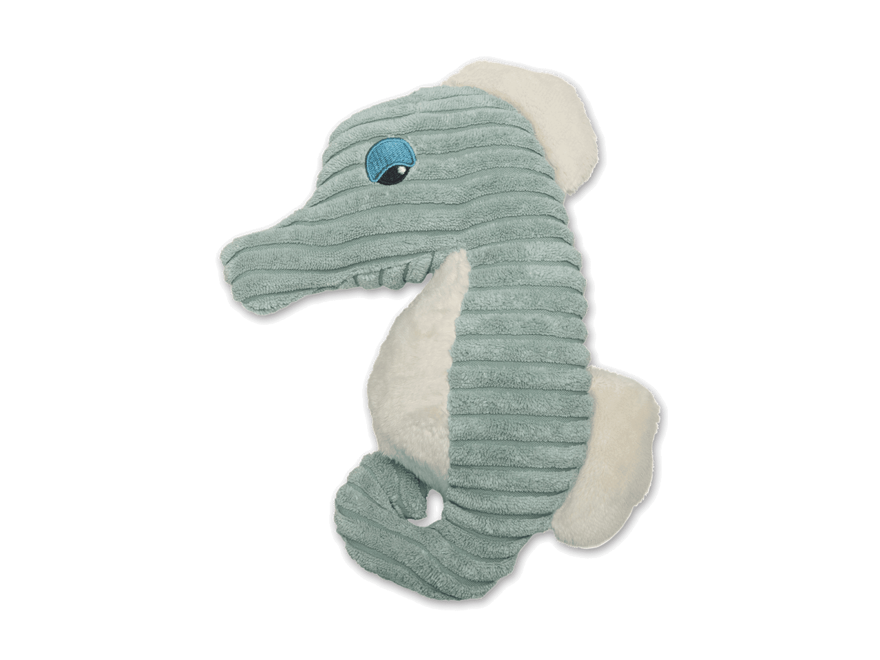 Plüsch-Seepferdchen in Hellblau und Weiß