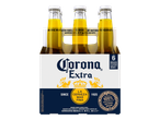 Een sixpack bierflessen met de tekst 'Gebrouwen met 100% ingrediënten van natuurlijke oorsprong' en 'Sinds 1925'.