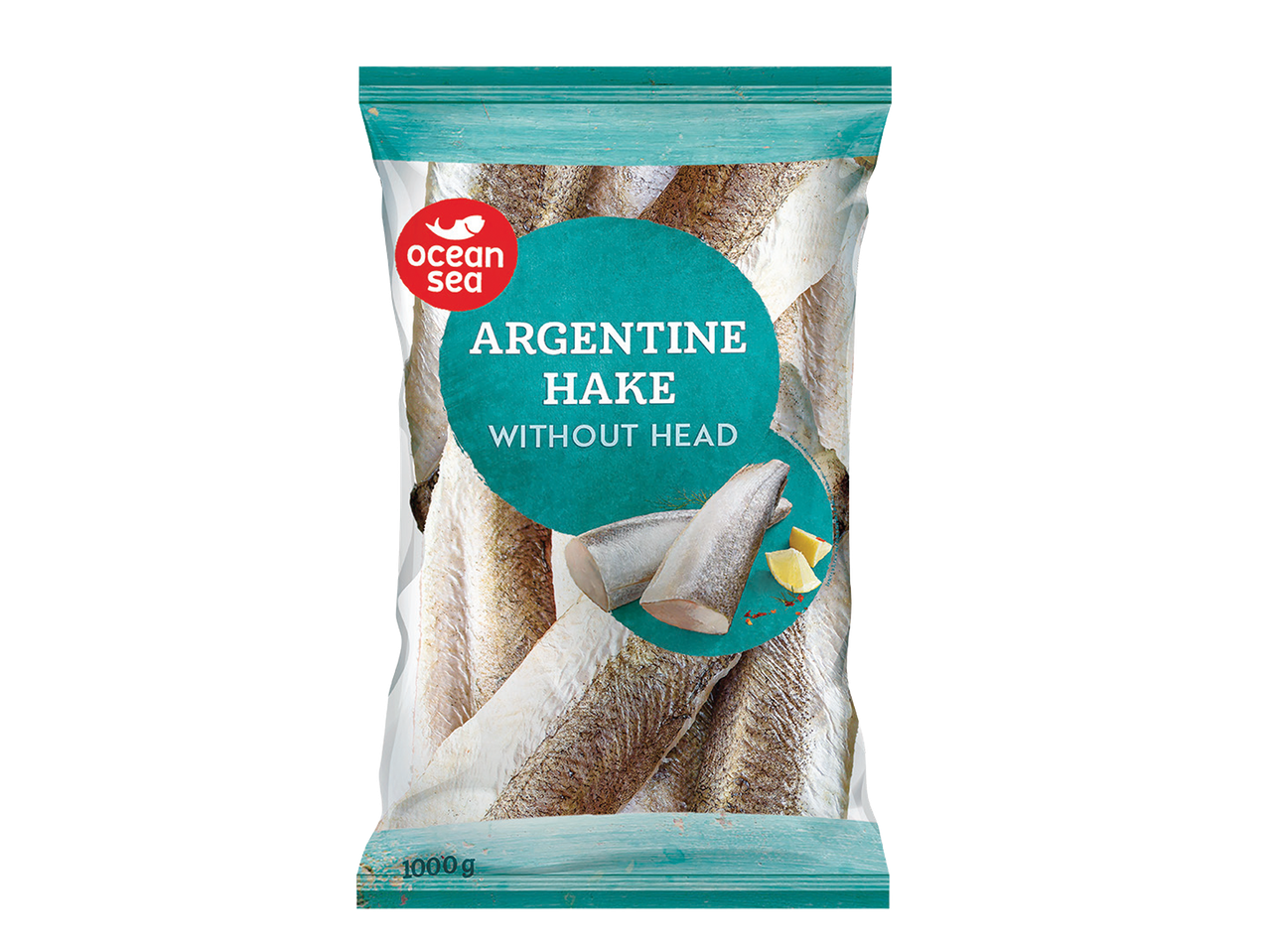 Pakovanje smrznutog argentinskog oslića bez glave, 1000g