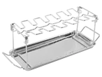GRILLMEISTER suporte para coxas de frango com tabuleiro de recolha de gordura