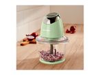 SilverCrest food chopper with diced red onions on a wooden counter