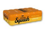 24 Tuborg Squash appelsin dåser i en orange emballage.