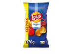 Lay's Paprika chips in een blauwe XXL-verpakking van 370g met Nutri-Score C.