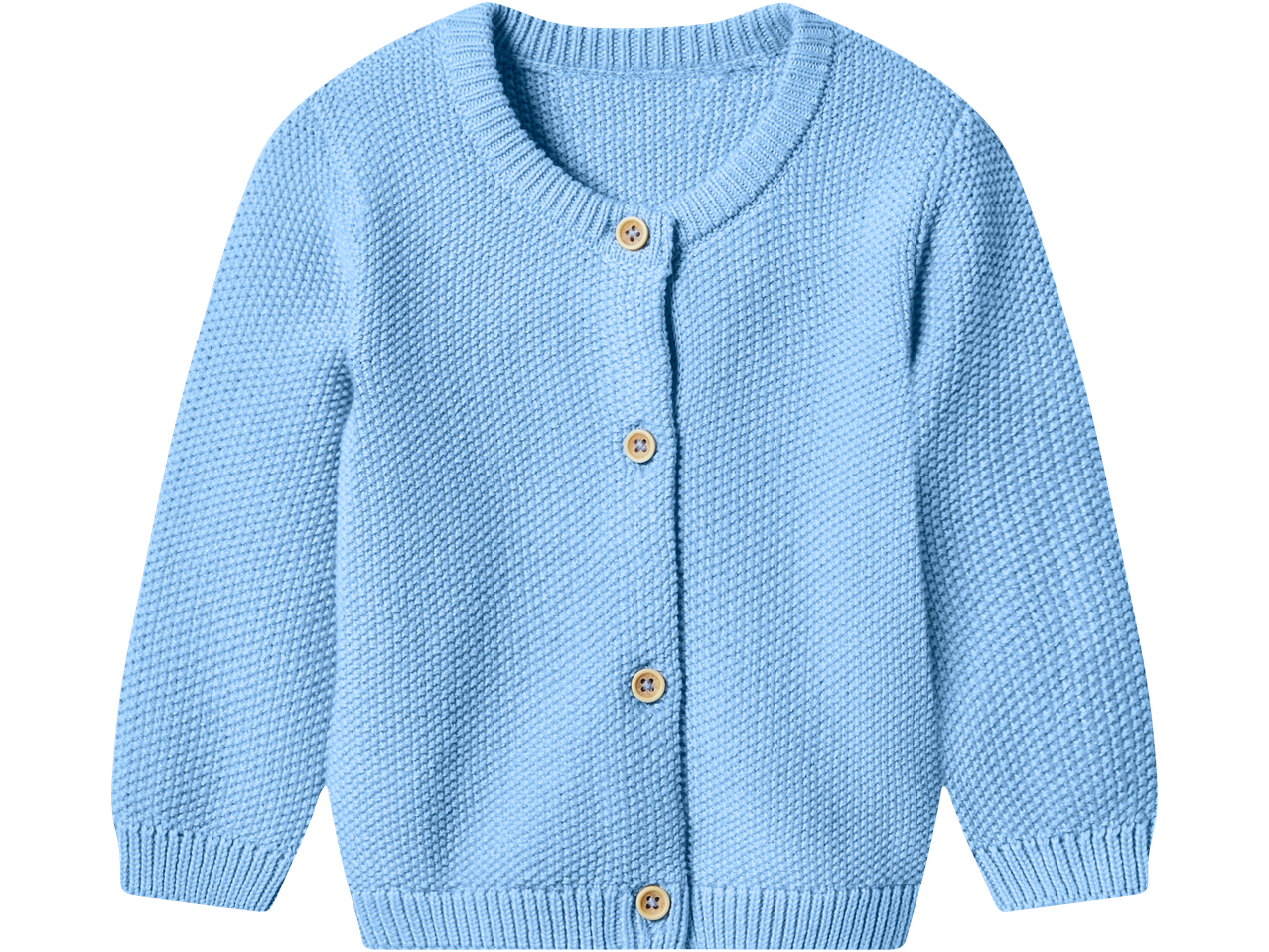 LUPILU sinine kootud kardigan beebidele nööpidega