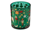 Livarno Home Duftkerze mit Motiv: žalia kvapioji žvakė su kalėdiniais motyvais, tokiais kaip spragtukas ir balerina.