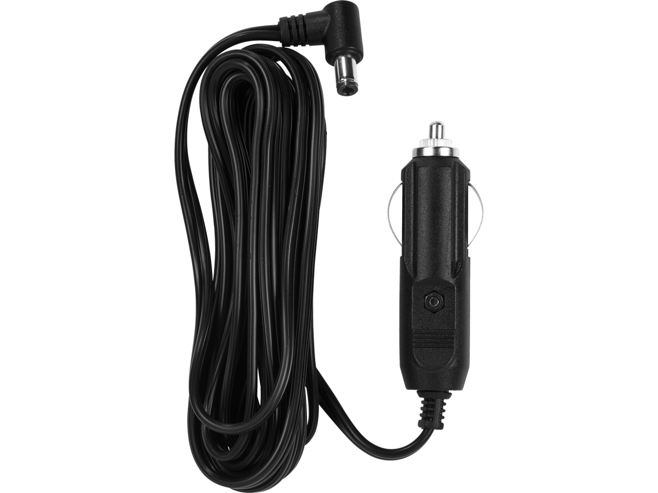 Carregador de carro com ficha DC e cabo espiral