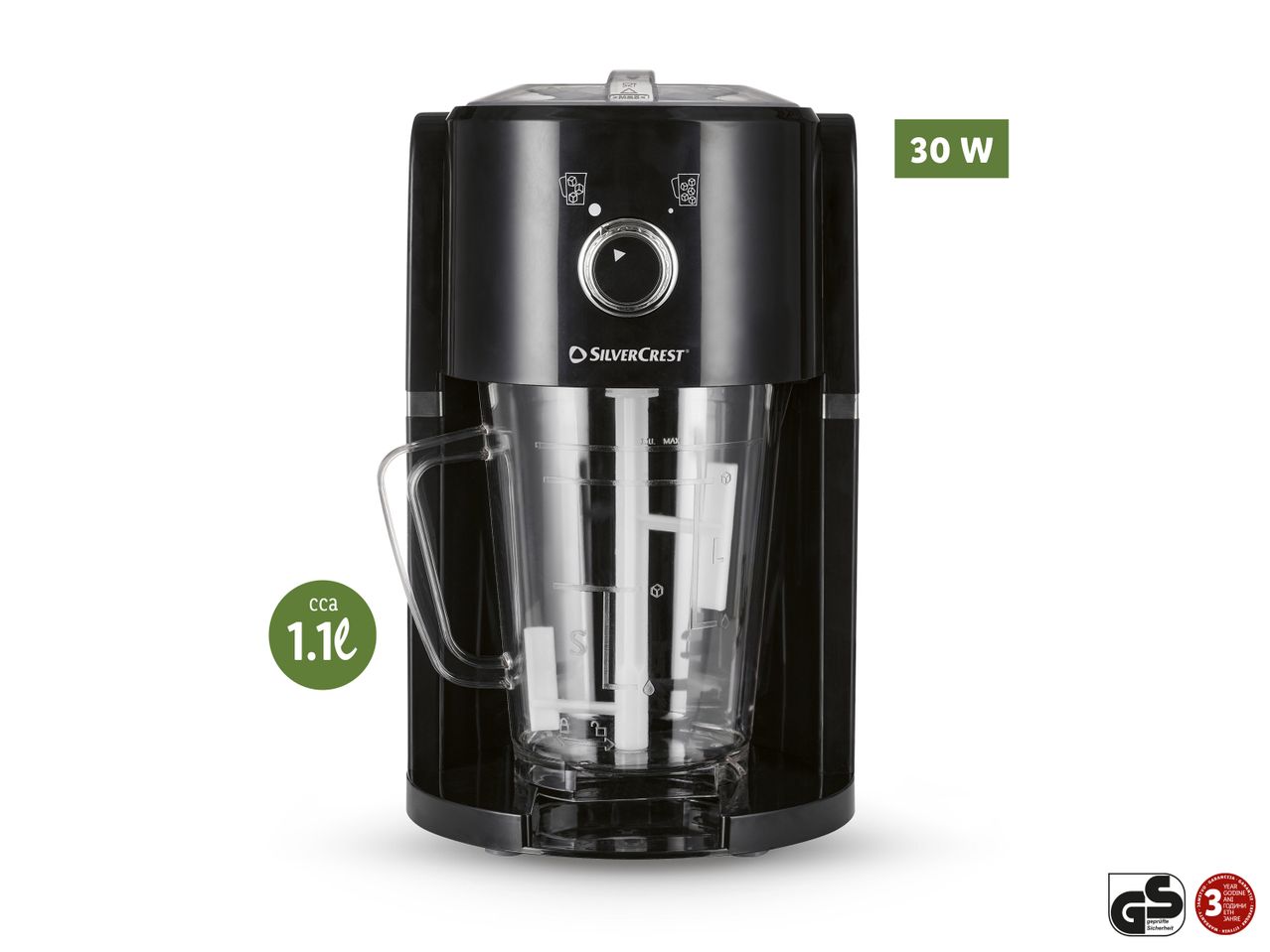 SilverCrest mikser za sladoled od 30 W, kapaciteta cca 1.1 l.